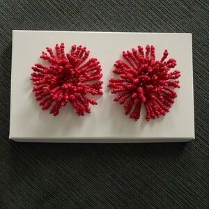 SOLD - Red Statement Earrings